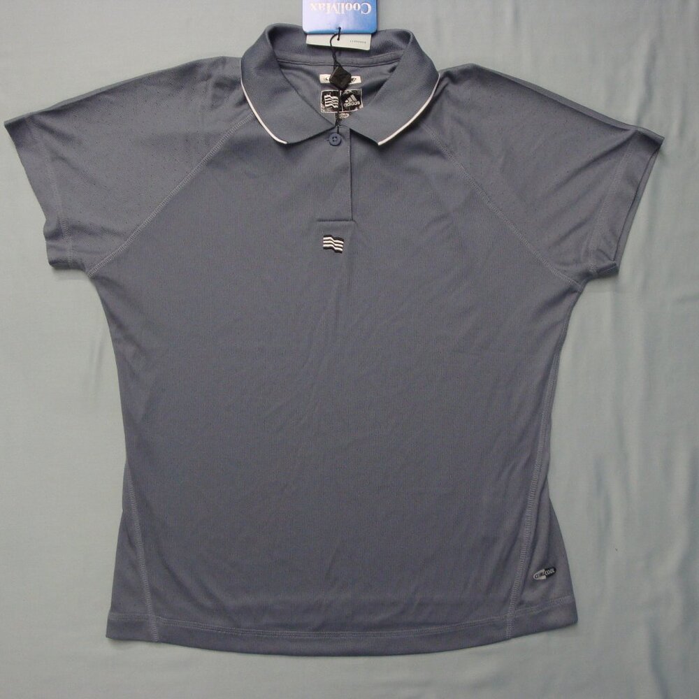 Adidas ClimaCool Women's Size SmallShort Sleeve Polo Shirt Gray NWT